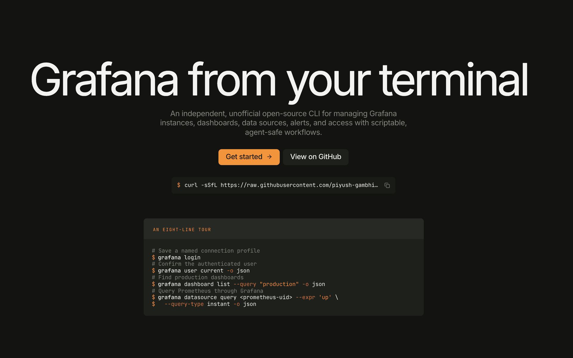 Grafana CLI interface