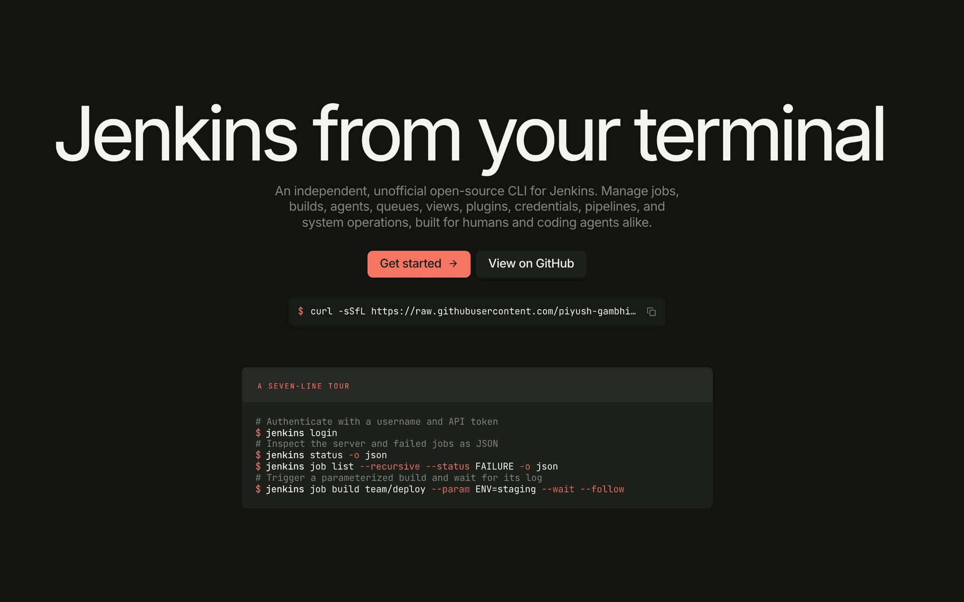 Jenkins CLI interface