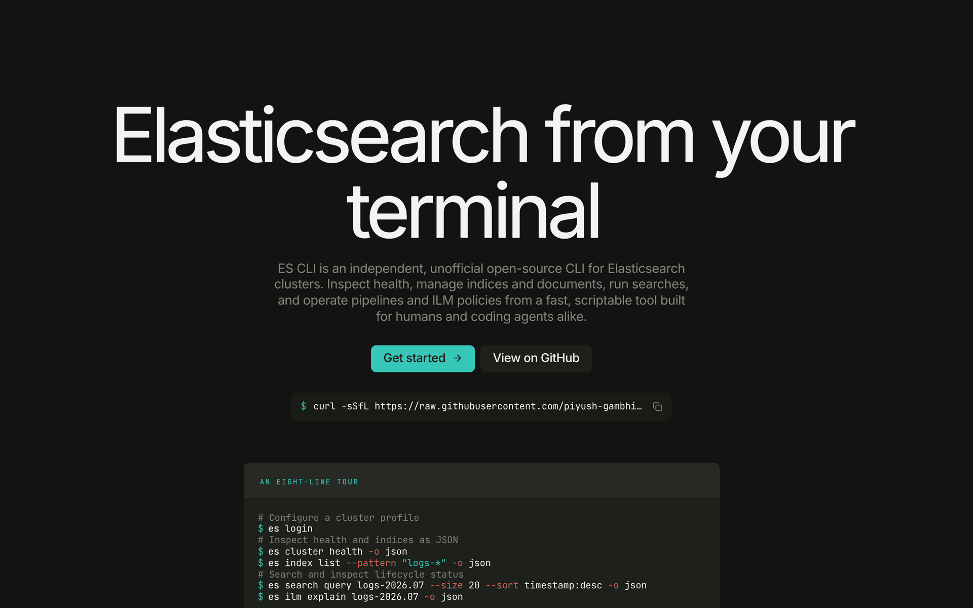 Elasticsearch CLI interface