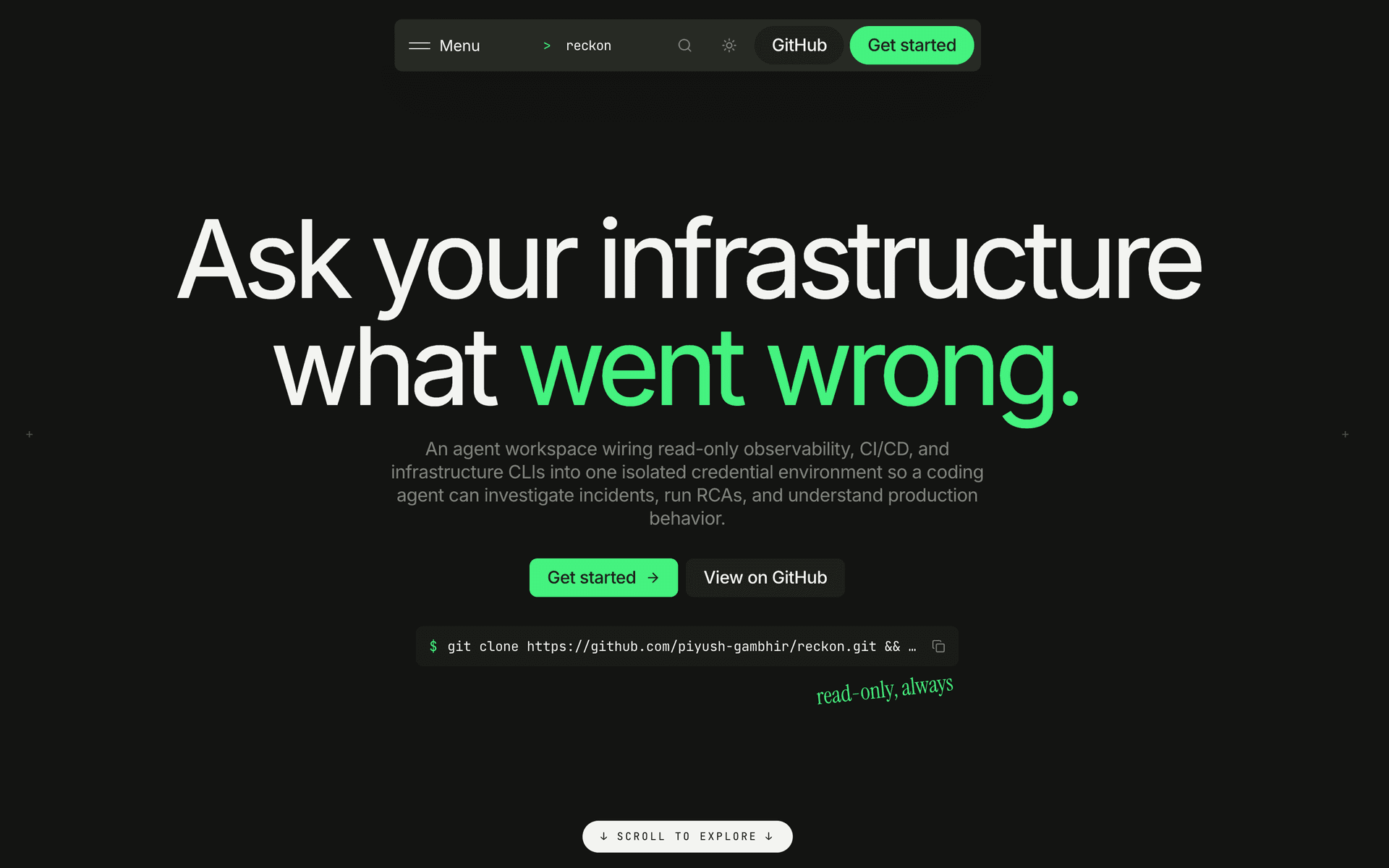 Reckon interface