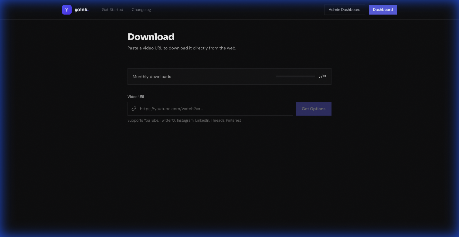 Web Downloader Interface